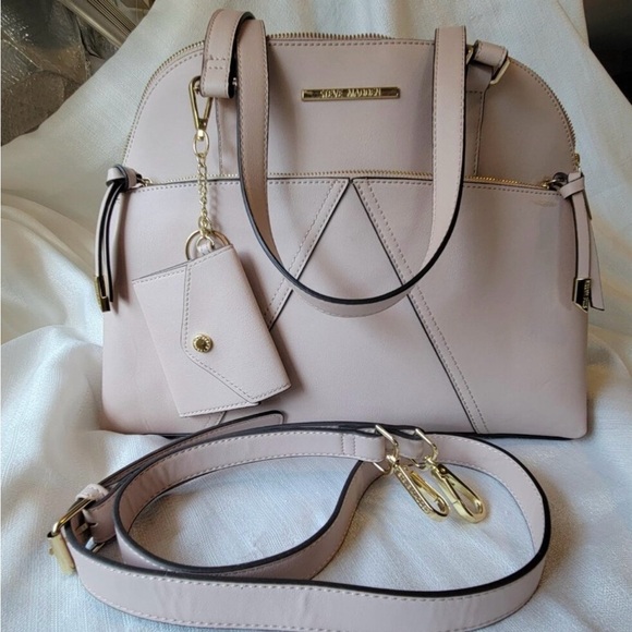 Steve Madden Handbags - Steve Madden Blush Pink Dome Satchel with Removable Strap